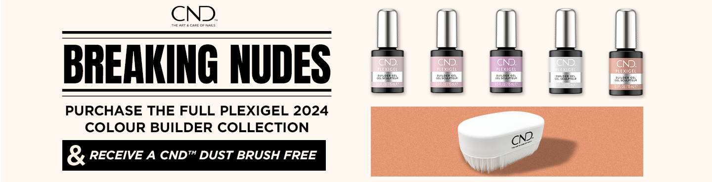 CND PLEXIGEL Builder Gel. Special offer. Free gift with all five colours.