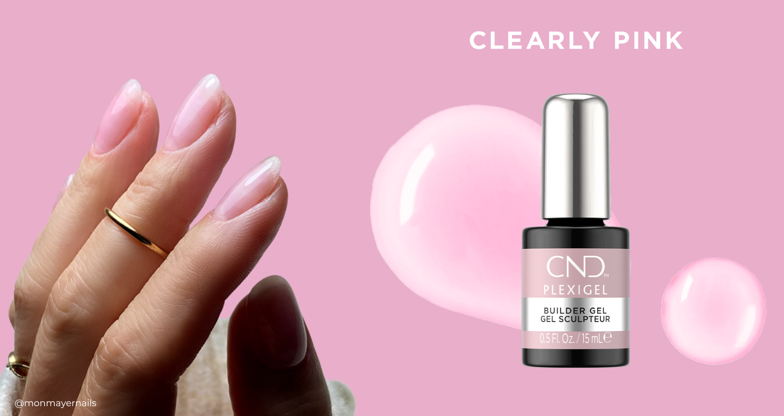 CND PLEXIGEL Builder in a bottle. Sheer clearly pink builder gel