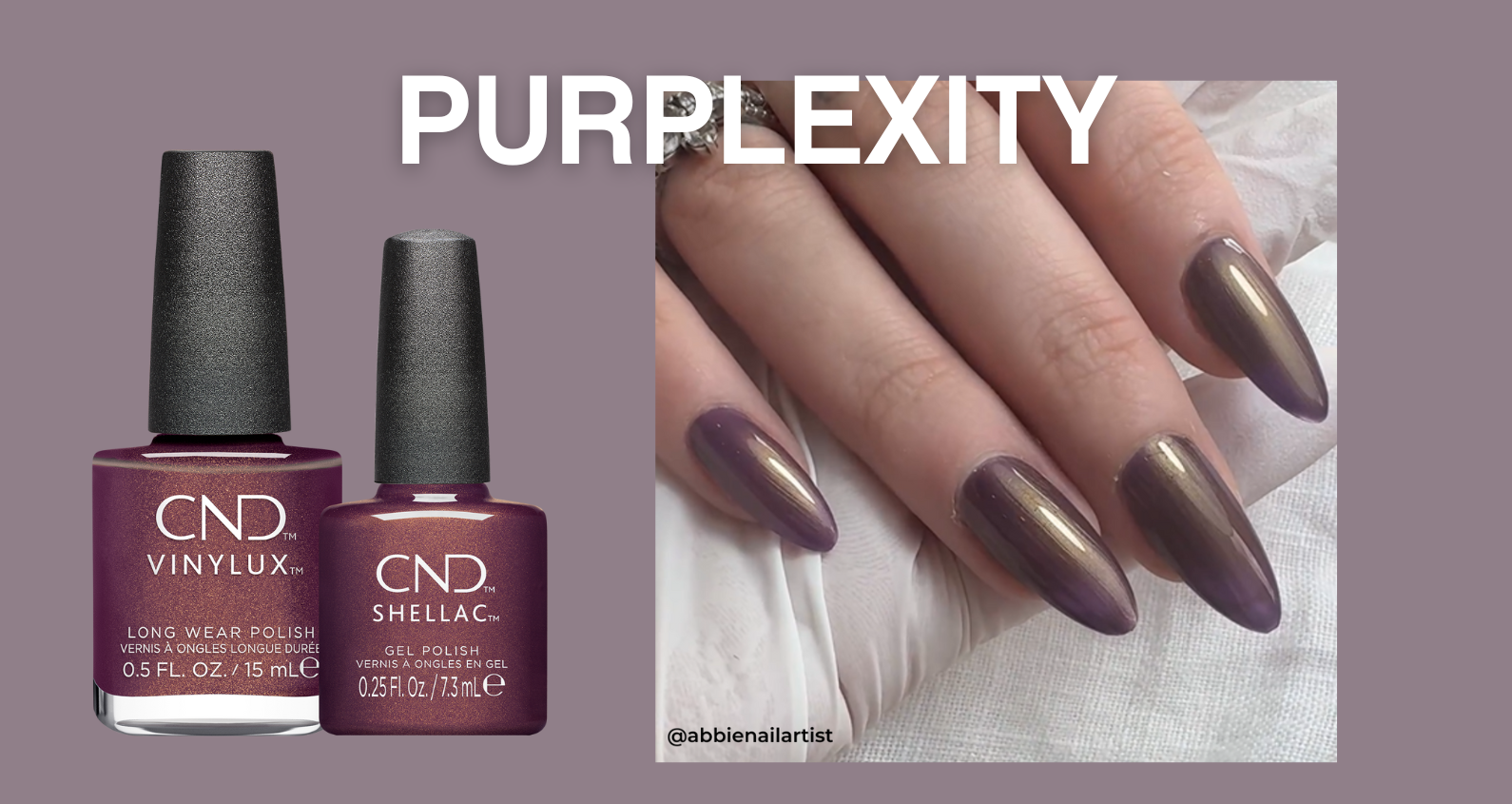 Purple CND gel polish autumn nails