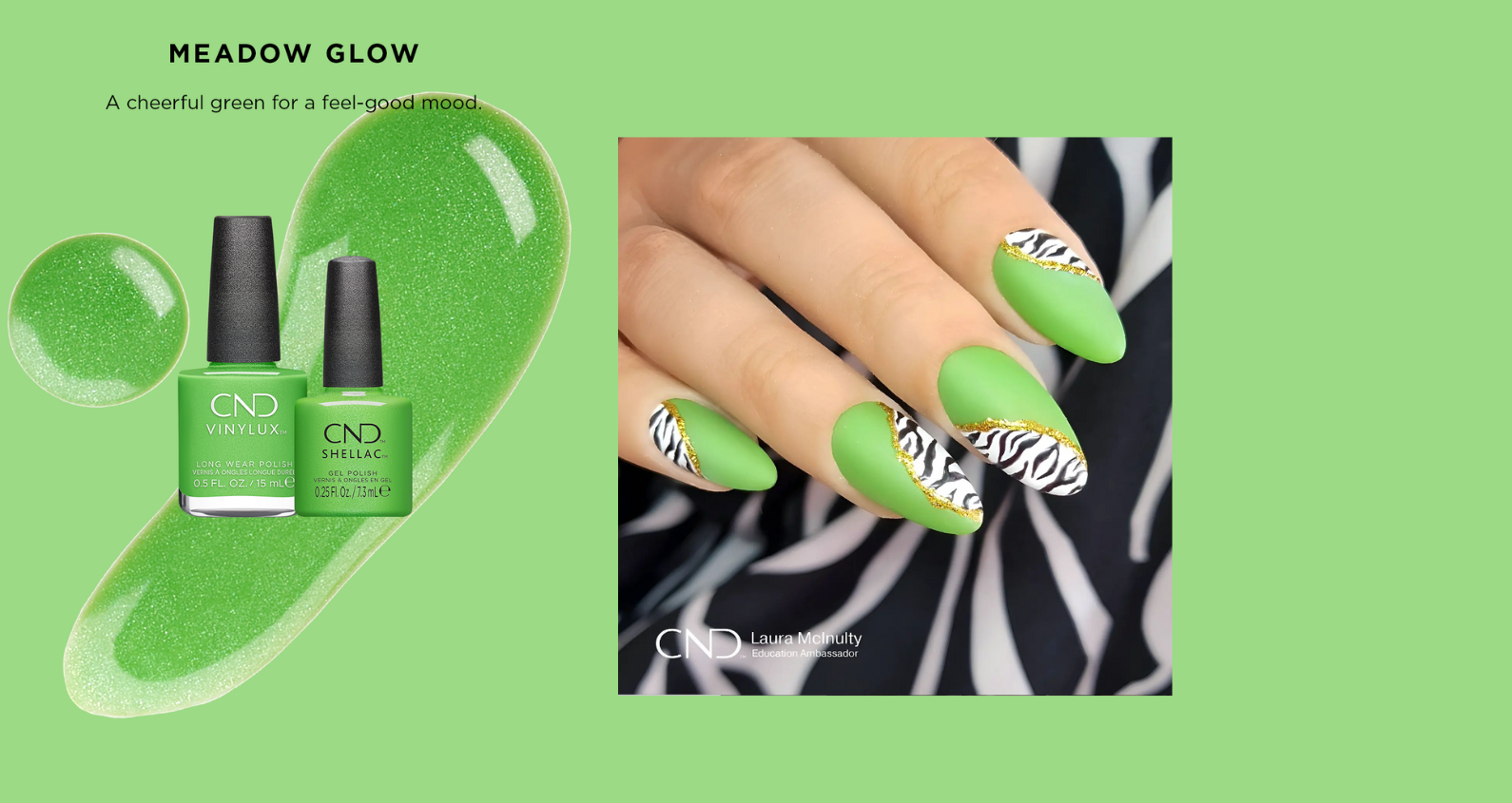 summer bright green cnd gel nail polish
